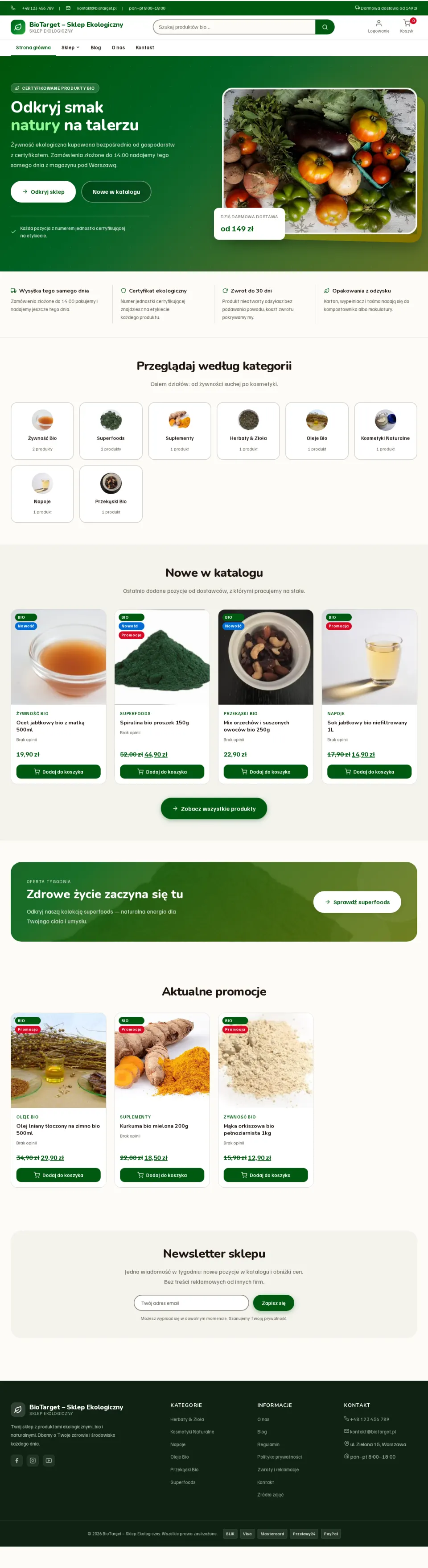 Zrzut strony: BioTarget
