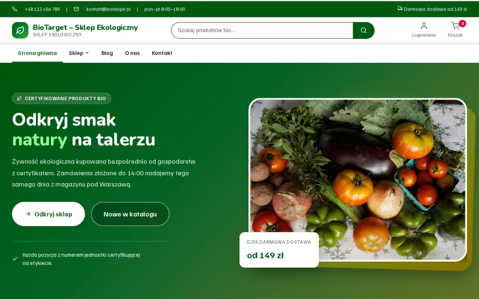 Zrzut strony: BioTarget
