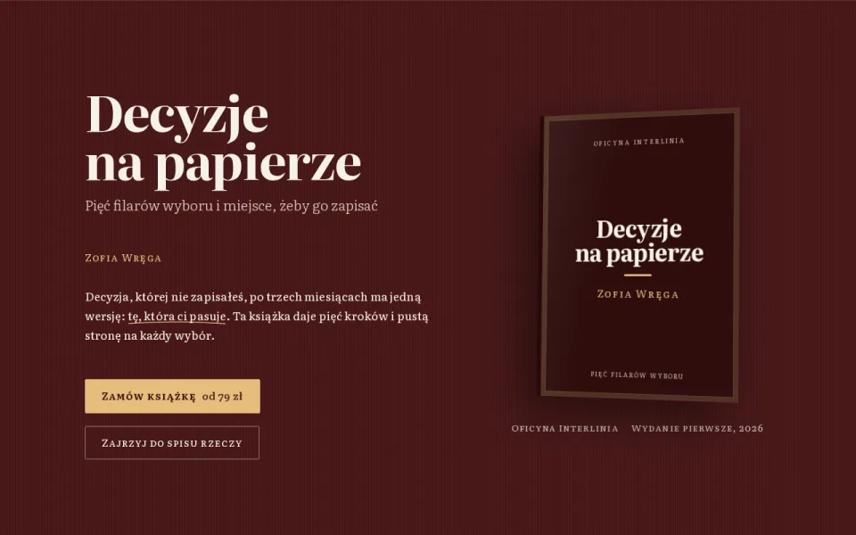 Zrzut strony: Decyzje na papierze